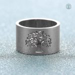 Bague en argent, motif Arbre de Vie, style moderne et intemporel