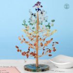 Décoration en pierres naturelles représentant les 7 chakras