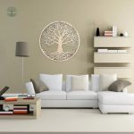 Élégante décoration murale arbre de vie en bois naturel