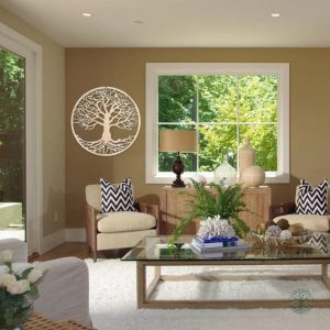 Art mural arbre de vie, design moderne et chaleureux