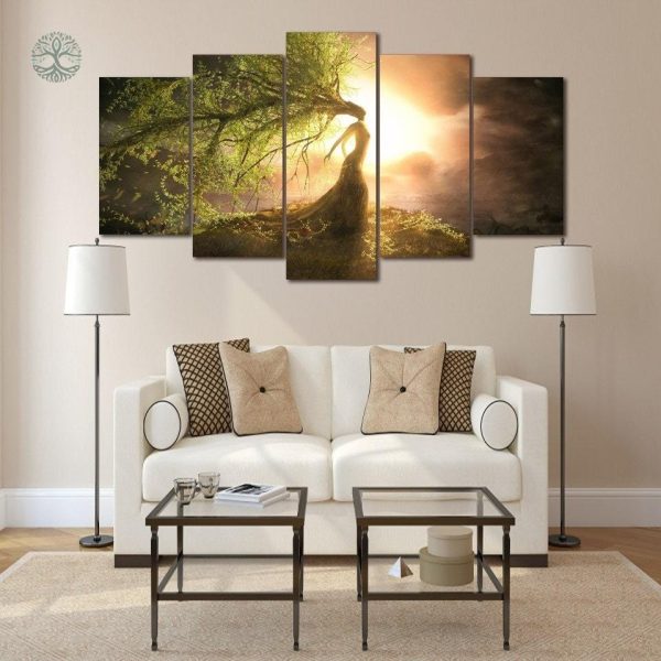 Tableau Arbre de Vie Déesse, œuvre artistique inspirante