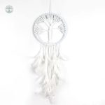 Attrape-Rêve blanc au motif Arbre de Vie
