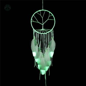 Attrape-Rêve Arbre de Vie Fluorescent Vert