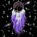 Attrape-Rêve violet avec motif Arbre de Vie