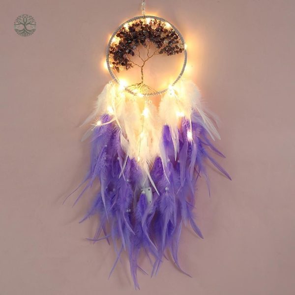 Attrape-Rêve lumineux en forme d'Arbre de Vie