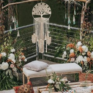 Attrape-Rêve géant en macramé avec motif arbre de vie