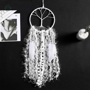 Décoration murale : Attrape-Rêve Arbre de Vie en blanc