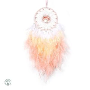 Attrape-Rêve Arbre de Vie avec plumes colorées