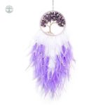 Attrape-Rêve Violet Arbre de Vie, design symbolique