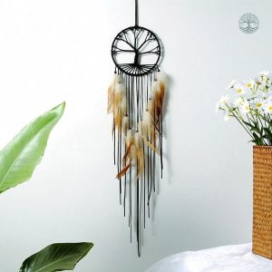 Attrape-Rêve Arbre de Vie Noir Indien