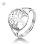 Bague Arbre de Vie en acier inoxydable