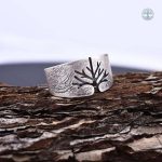 Bague vintage inspirée de la nature et de l'arbre de vie