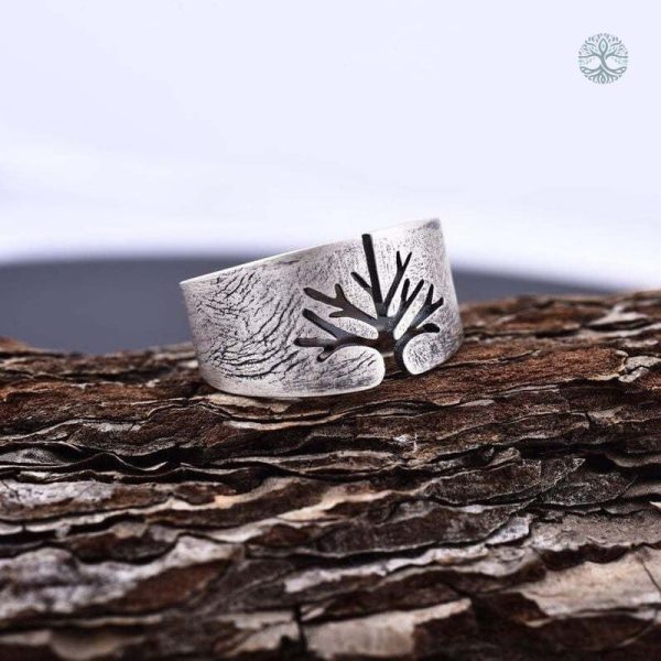 Bague vintage inspirée de la nature et de l'arbre de vie