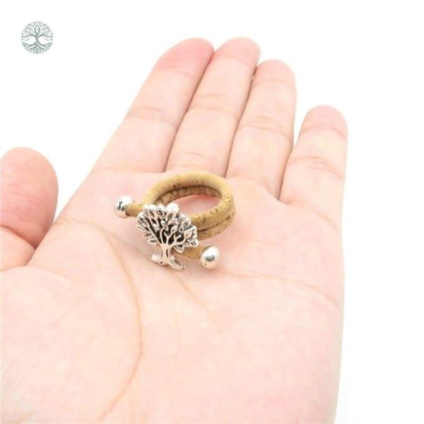 Bague en métal représentant l'Arbre de Vie, style vintage