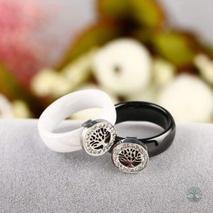 Accessoire tendance : Bague Arbre de Vie en blanc