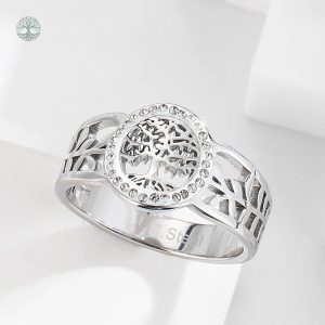Bague Chic Arbre de Vie en Argenté