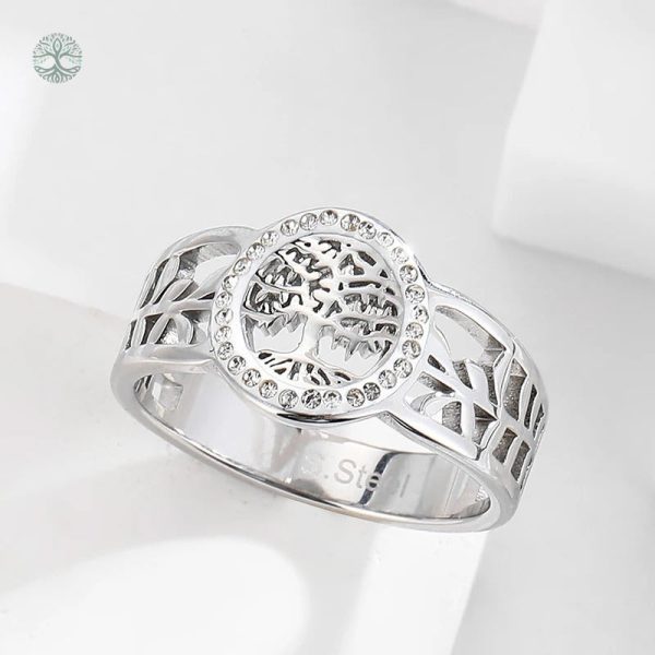Bague Chic Arbre de Vie en Argenté