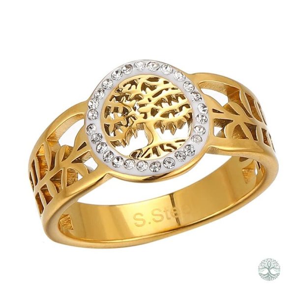 Bague Chic Arbre de Vie Doré