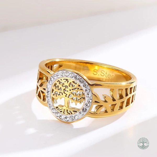 Bague en or avec motif Arbre de Vie élégant