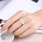 Bague argent 925 avec motif Arbre de Vie et amour