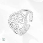 Bague Arbre de Vie en cuivre ornée d'oxydes de zirconium