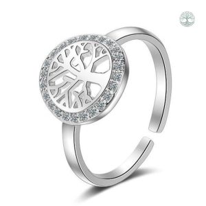Bague Arbre de Vie en argent sterling 925 pour femme