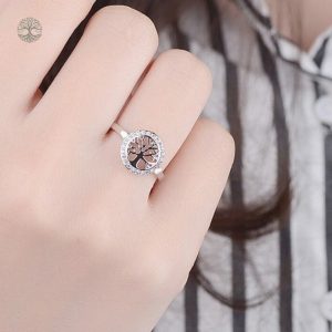 Bague femme en argent 925 avec motif Arbre de Vie