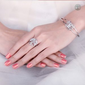 Bague en argent 925 inspirée de l'Arbre de Vie