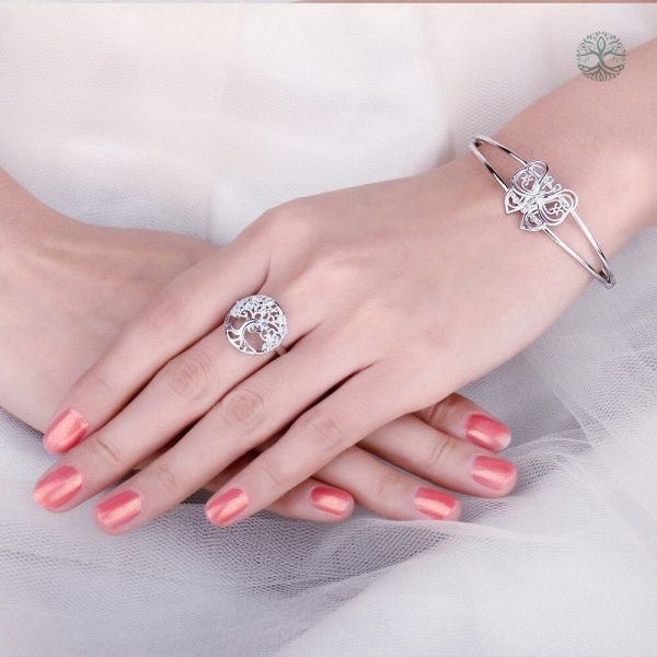 Bague en argent 925 inspirée de l'Arbre de Vie