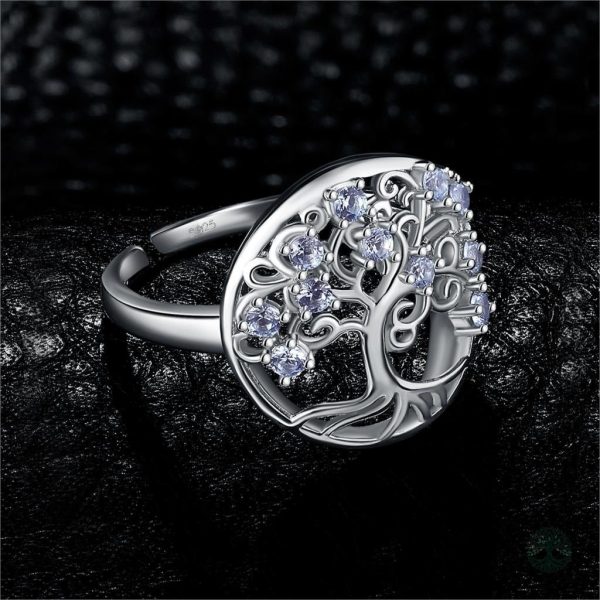 Bijou en argent, motif Arbre de Vie avec pierres précieuses