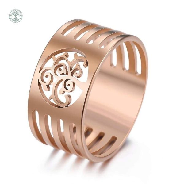 Bague Arbre de Vie en or rose élégante et raffinée