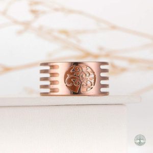 Accessoire symbolique Arbre de Vie, or rose tendance