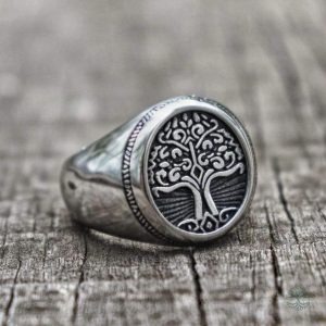 Bague arbre de vie pour homme, symbole de connexion et de force