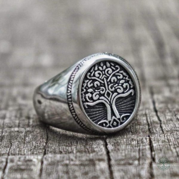 Bague arbre de vie pour homme, symbole de connexion et de force
