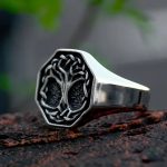 Bague Arbre de Vie Homme en métal authentique