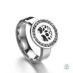 Bague Arbre de Vie en argent avec médaille décorative