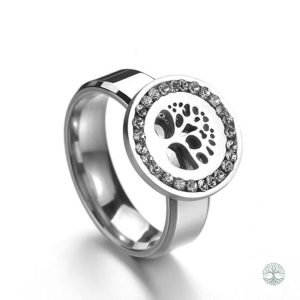 Bague Arbre de Vie en argent avec médaille décorative