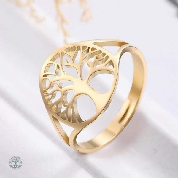 Bague Arbre de Vie en or, design élégant et symbolique