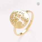 Bague en or jaune avec motif Arbre de Vie
