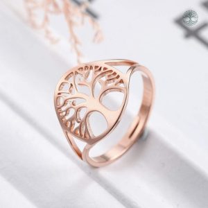 Bijou Arbre de Vie en or rose, design raffiné et unique
