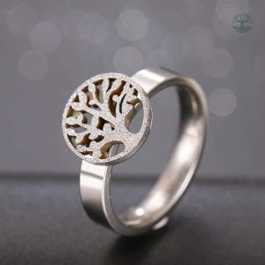 Bague Arbre de Vie en Plaqué Argent élégante et symbolique