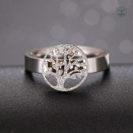 Bague en argent représentant un arbre de vie, design unique