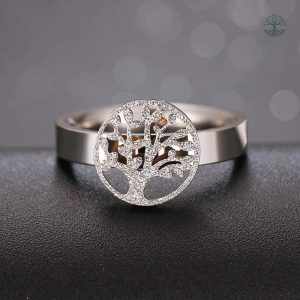 Bague en argent représentant un arbre de vie, design unique