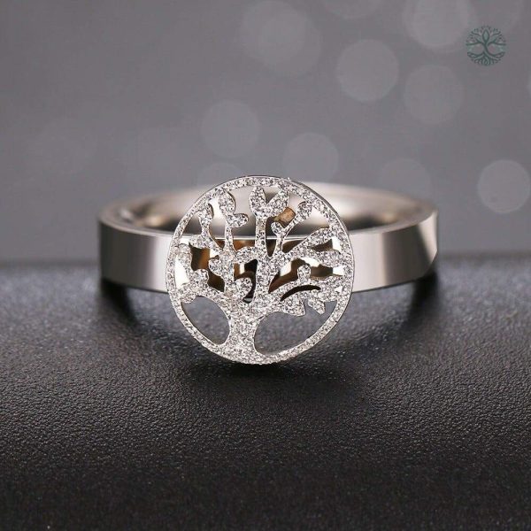 Bague en argent représentant un arbre de vie, design unique