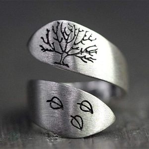 Bague Arbre de Vie ajustable en métal