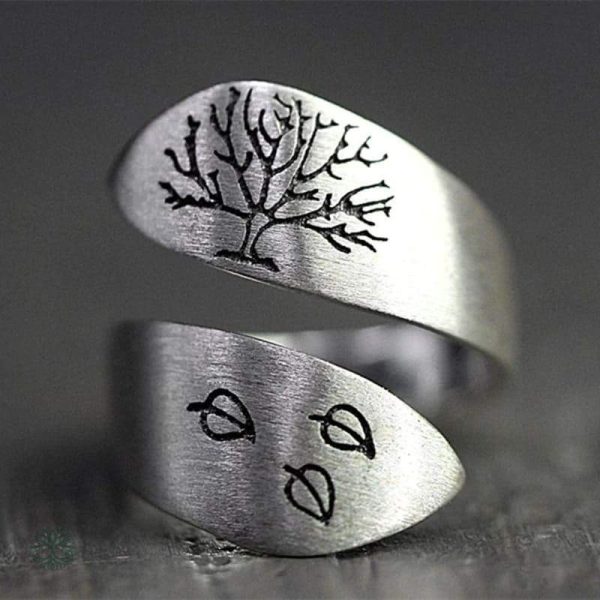 Bague Arbre de Vie ajustable en métal
