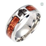 Bague Arbre de Vie Viking en métal argenté