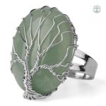 Bague Arbre de Vie en aventurine verte