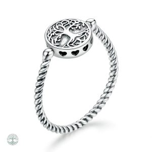 Bague Arbre de Vie en chaîne élégante et symbolique