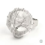 Bague Arbre de Vie avec Cristal Blanc